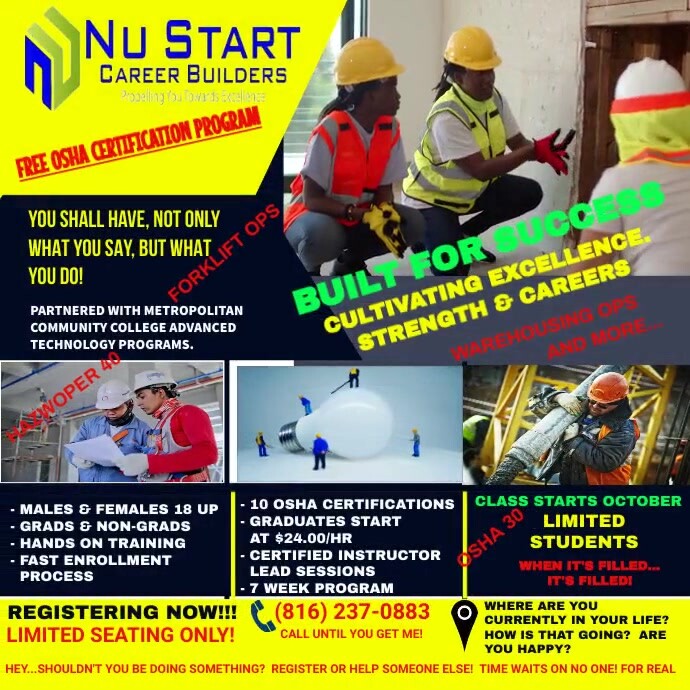 Start Program Osha Copy of Nu Start OSHA Certification Program Built for Success 23 ...
