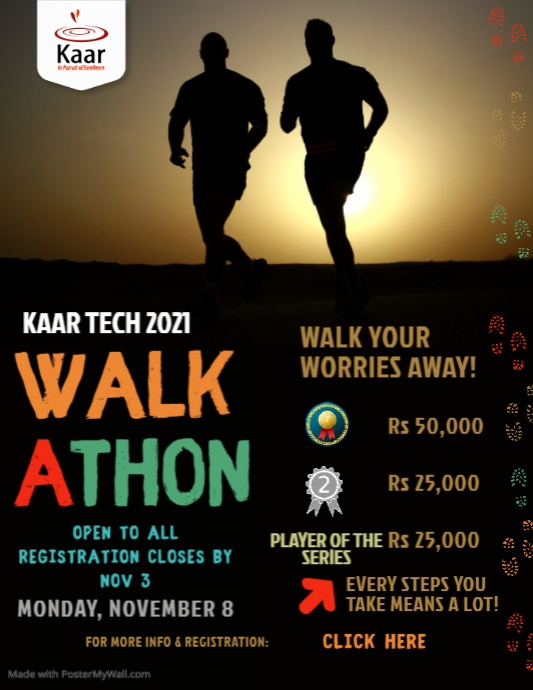 Copy of Walkathon Event Flyer Template PosterMyWall