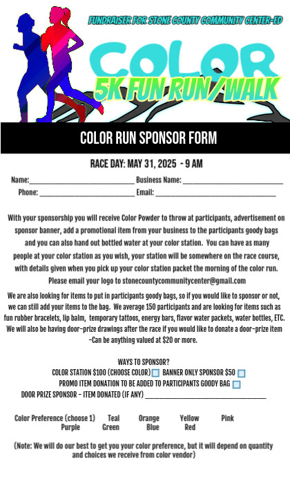 Copy of Copy of Fun Run Pledge Form | PosterMyWall