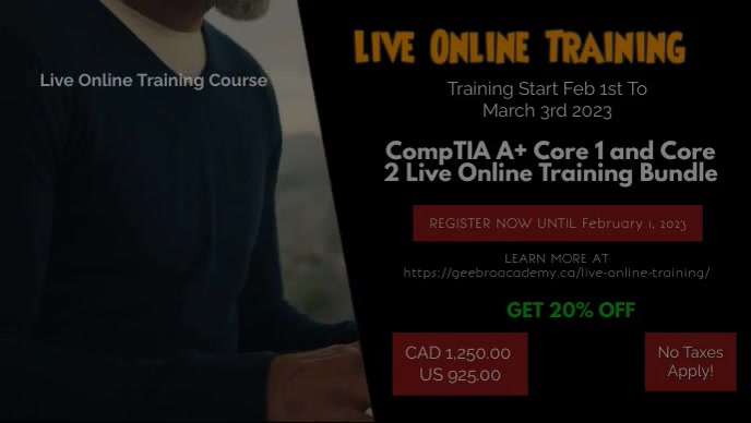 Online Training Facebook Cover Video (16:9) template