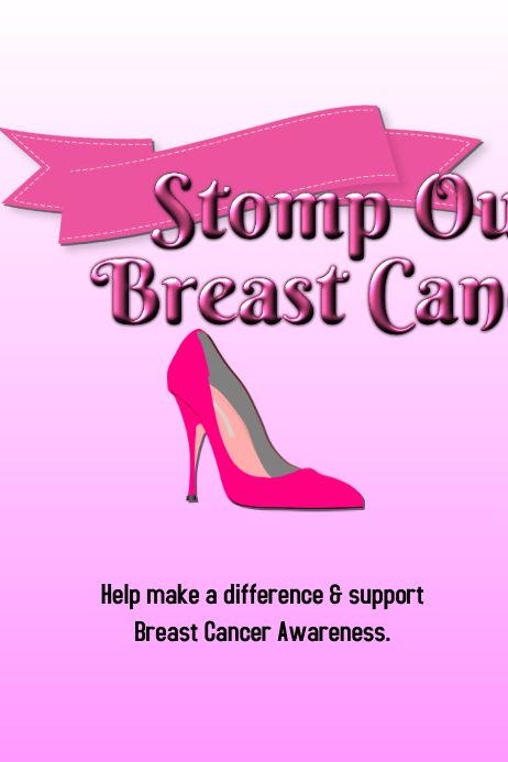 Stomp Out Poster Plantilla de Stomp out Cáncer de Mama | PosterMyWall