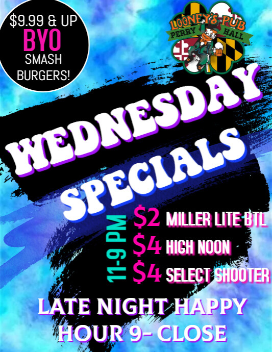 Copy of WEDNESDAY SPECIALS | PosterMyWall