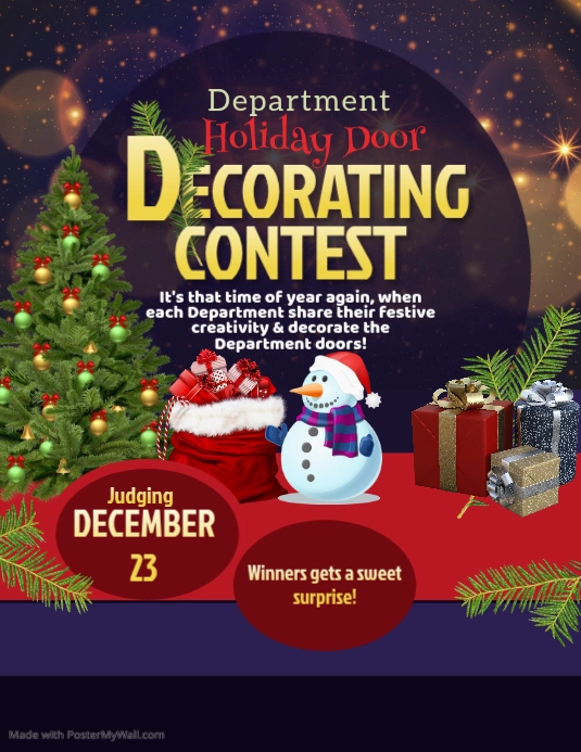 Christmas Decorating Contest Flyer template