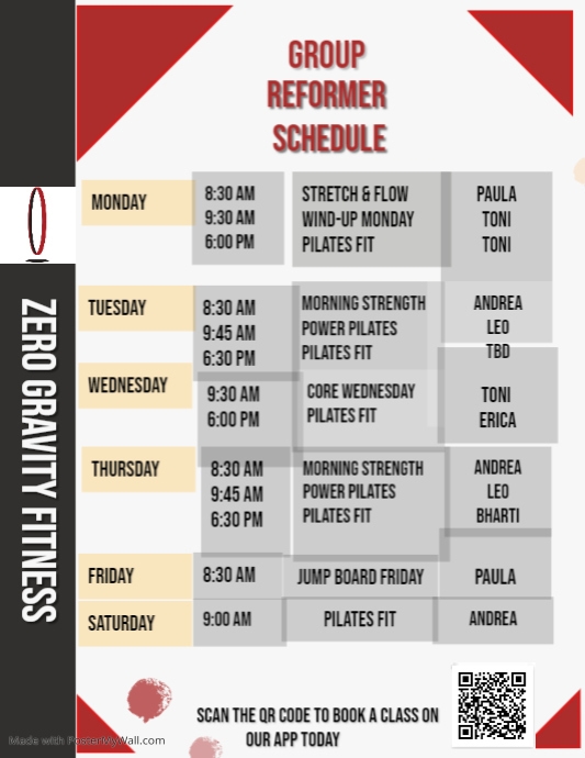 Copy of Copy of GROUP TRAINING SCHEDULE (1) | PosterMyWall