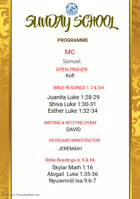 Order of Service template A5