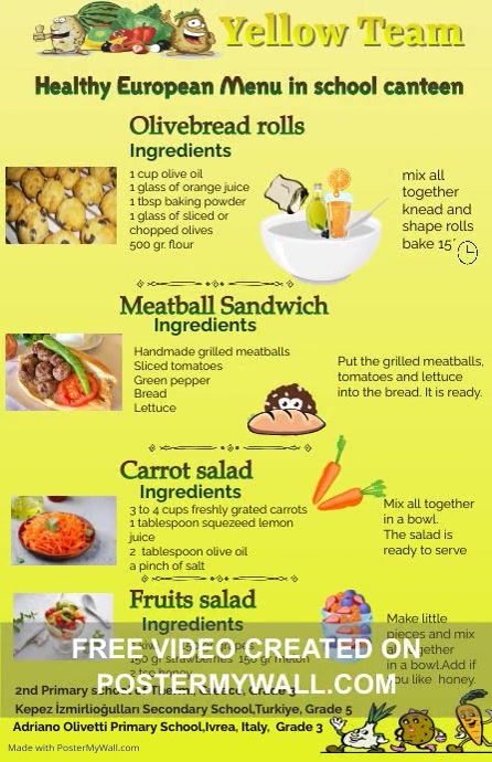 European Healthy canteen menu | PosterMyWall