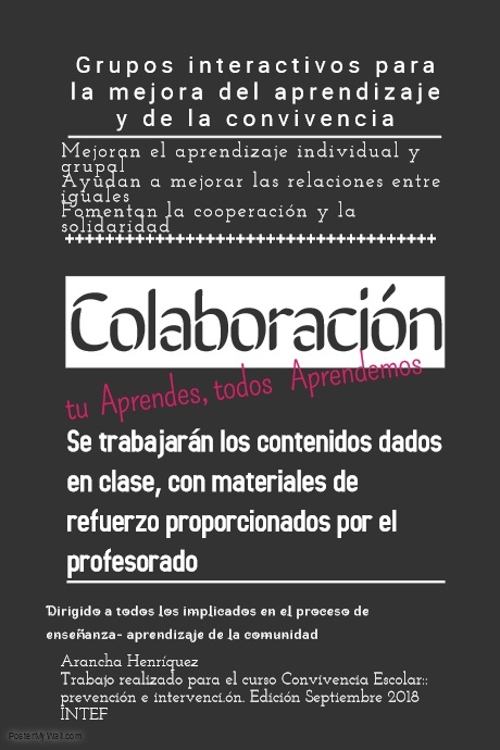 Grupos interactivos Póster template