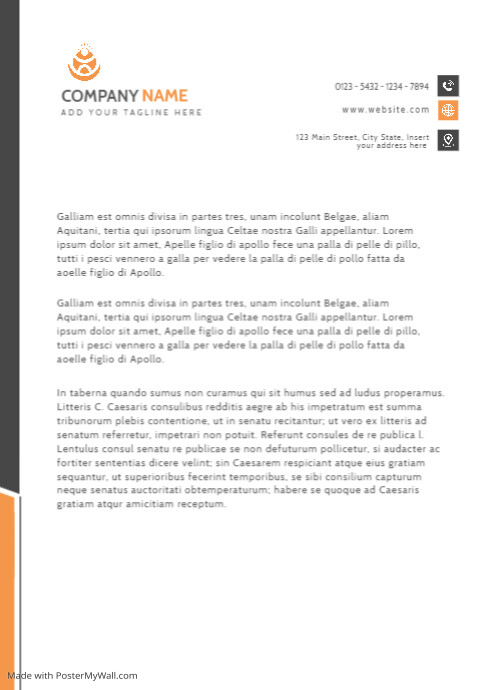 letterhead a4 template design