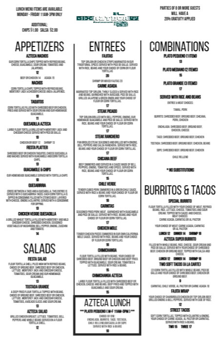 Copy of 12.03.23 El Azteca Page 1 | PosterMyWall