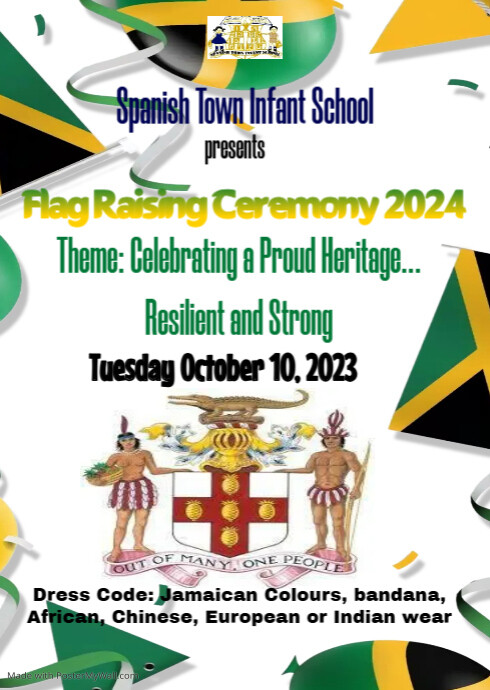 Flag Raising Ceremony A6 template