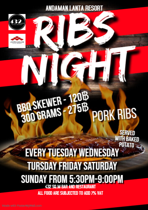 Poster Ribs Ribs Night | PosterMyWall
