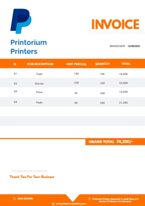 Copy of invoice | PosterMyWall