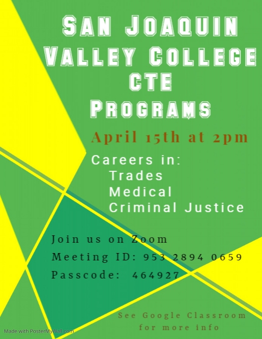 San Joaquin Valley College PosterMyWall