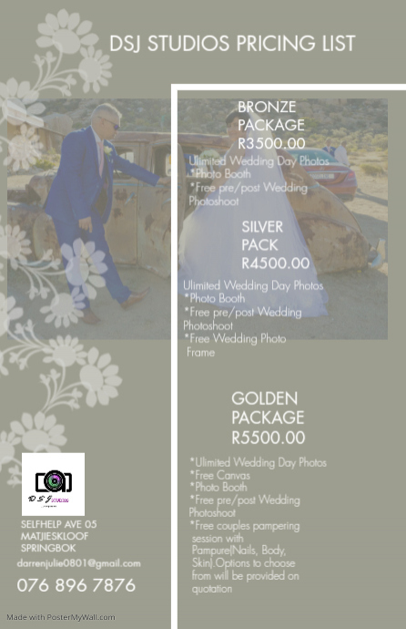 Copy of Copy of Professional Photography Rack Cards | PosterMyWall