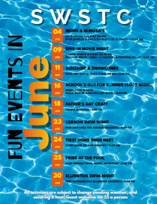 June Events Schedule | PosterMyWall