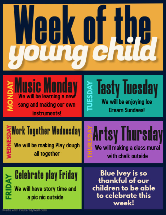 Copy of week of the young child postermywall