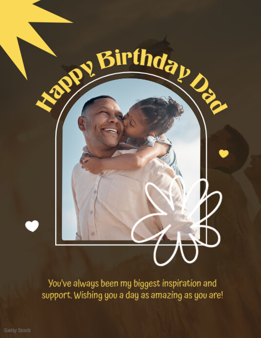 Dad Birthday Plyer 传单(美国信函) template