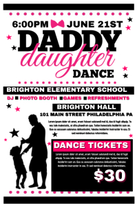 3 630 Daddy Daughter Dance Customizable Design Templates Postermywall