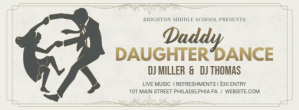 Daddy Daughter Dance Rustic Banner Facebook Cover Photo template