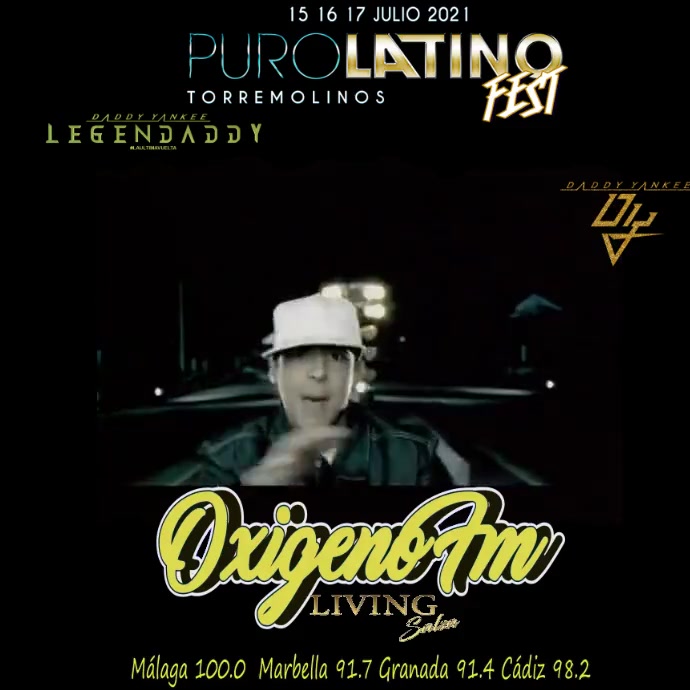 daddy yankee ultimo concierto Instagram Post template