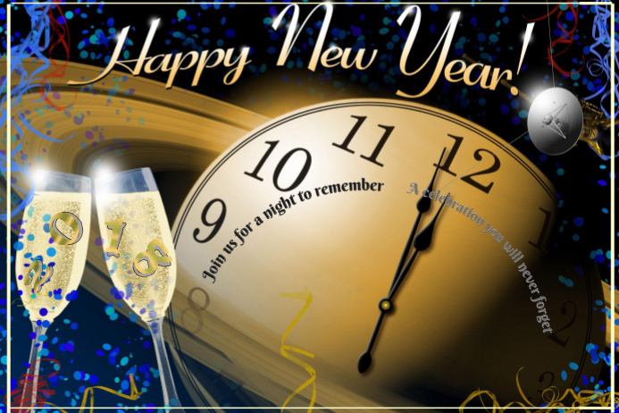 New Year Poster template