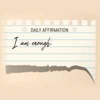 daily affirmation template Square (1:1)
