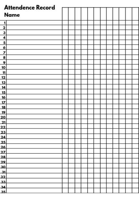 L Modello Del Foglio Di Registrazione Delle Presenze Quotidiane Postermywall