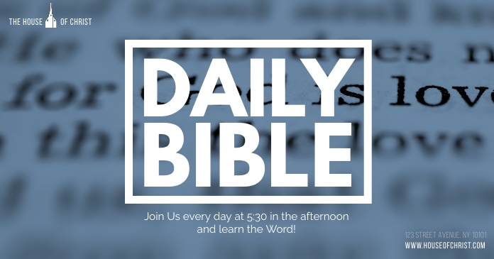 Church Facebook Posts Scriptures Daily Bible study church facebook template | PosterMyWall