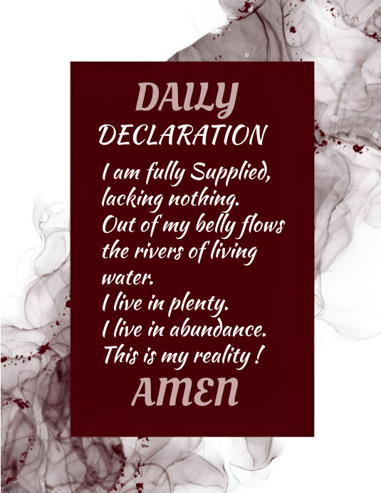 Copy of Daily Declaration Flyer | PosterMyWall