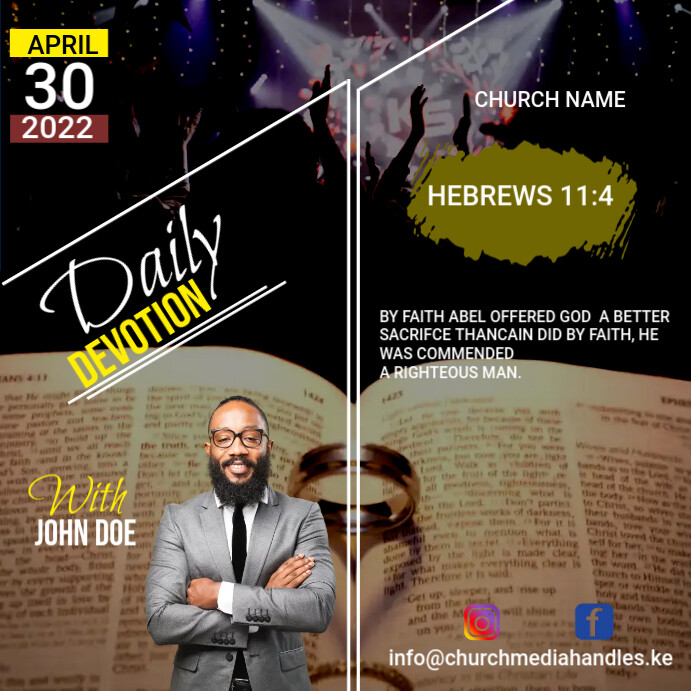 daily devotion Template | PosterMyWall