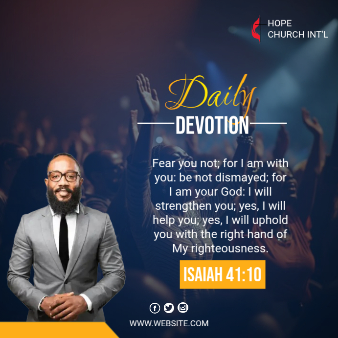 Devotion Commercial Daily Devotion Instagram Ad Template | PosterMyWall
