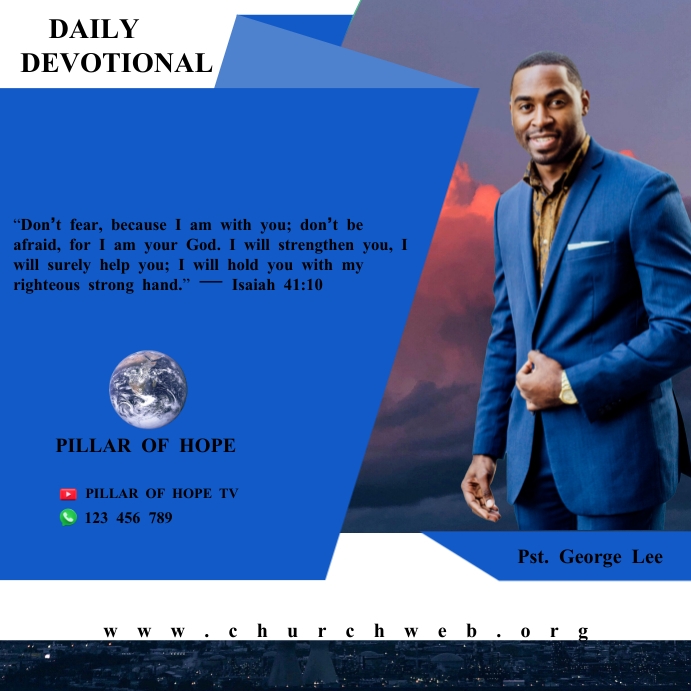 Daily devotional template Publicação no Instagram