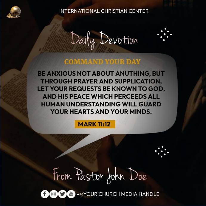 daily devotionals Instagram Post template