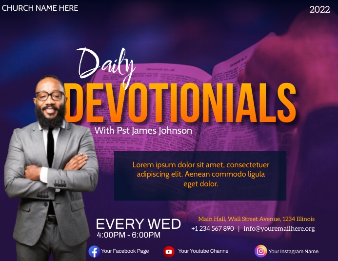 daily devotionals flyer Template | PosterMyWall