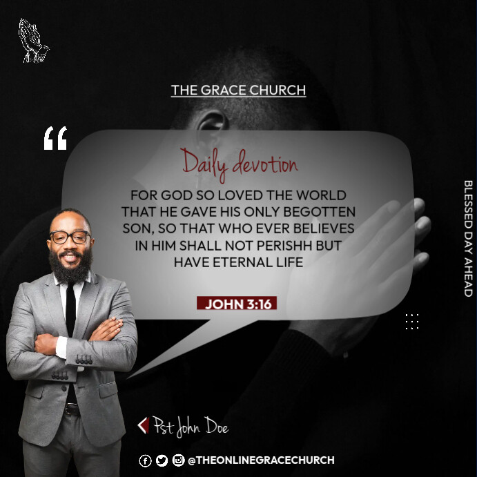 Daily devotions Instagram Post template