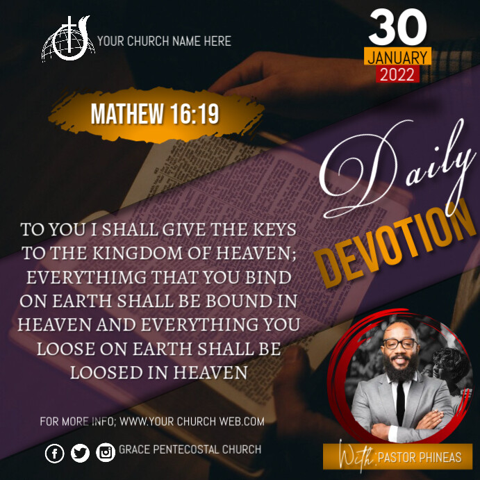 Daily devotions Template | PosterMyWall