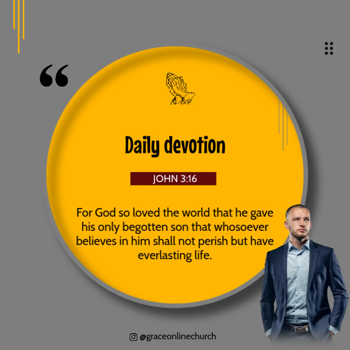 Daily devotions Message Instagram template