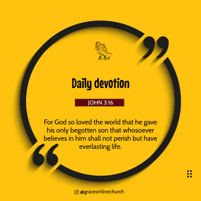 Daily devotions Publicação no Instagram template