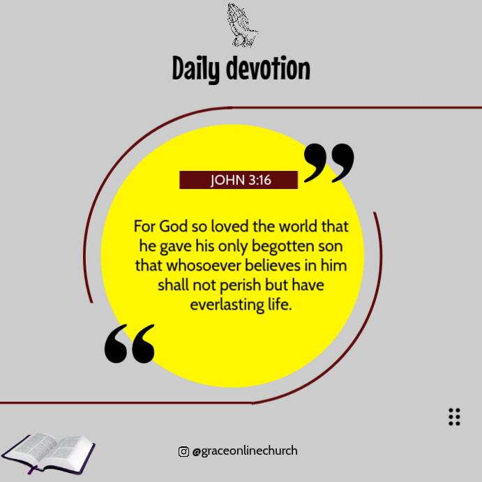 Daily devotions Publicação no Instagram template