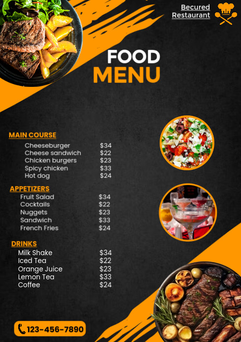 Copy of Daily food menu template design for restaurant | PosterMyWall