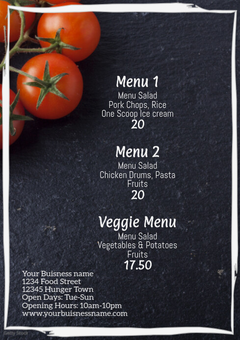 Copy of Daily Menu Template A4 Restauran | PosterMyWall