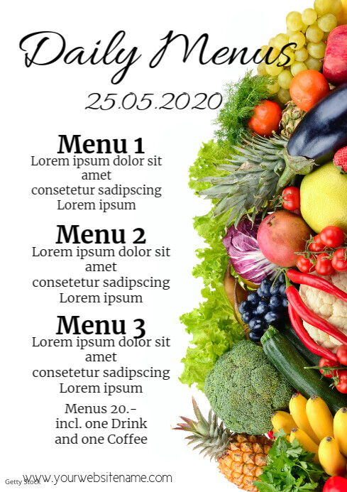 Daily Menu Template A4 Restauran | PosterMyWall
