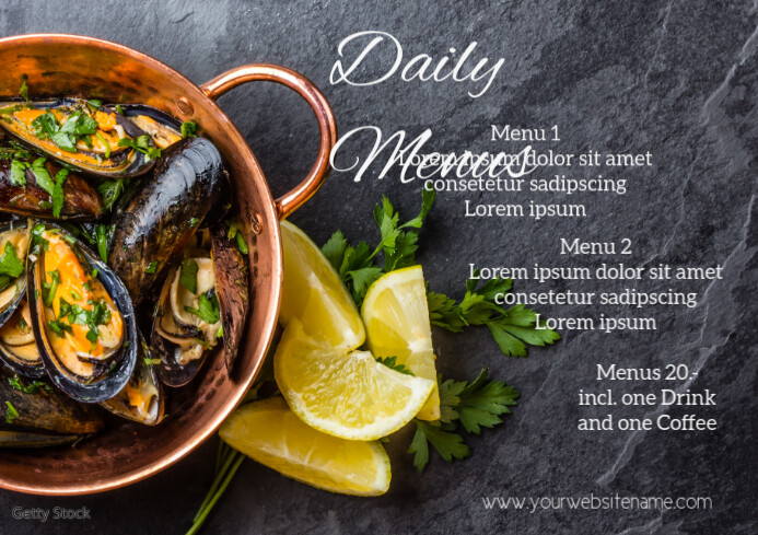 Daily Menu Template A4 Restaurant | PosterMyWall