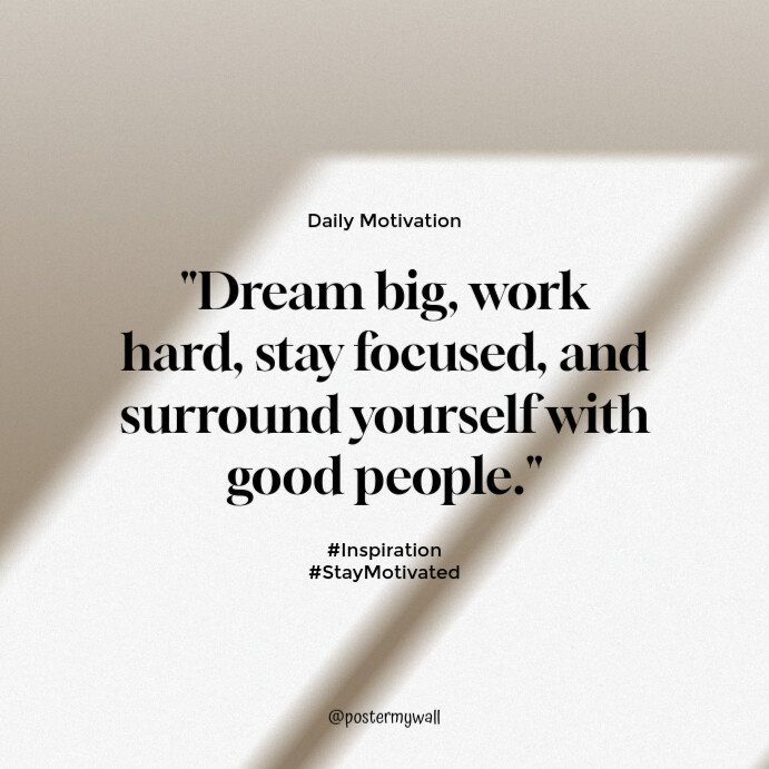 Daily Motivation Quote Instagram Post Template | PosterMyWall