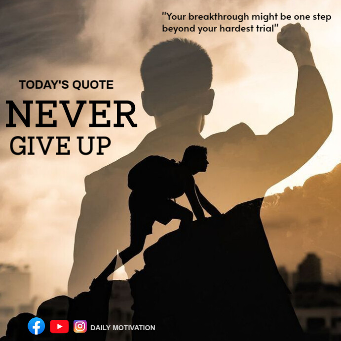 Daily Motivational and Inspirational Quotes Design Template | PosterMyWall