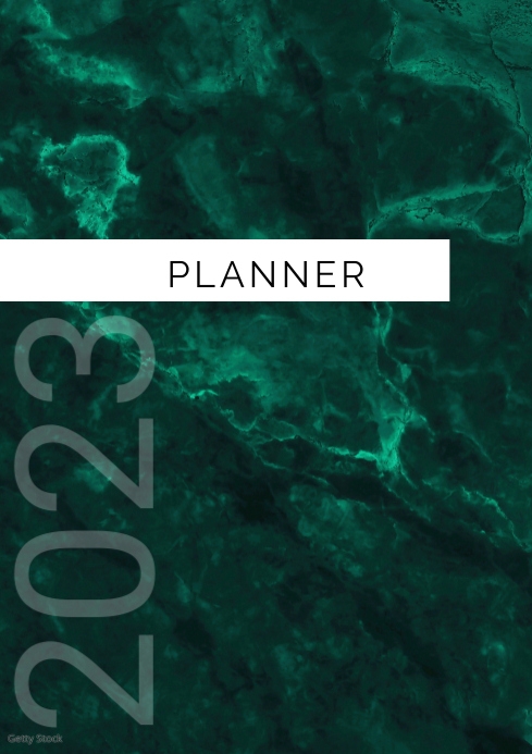 Daily Planner, journal cover green Template | PosterMyWall