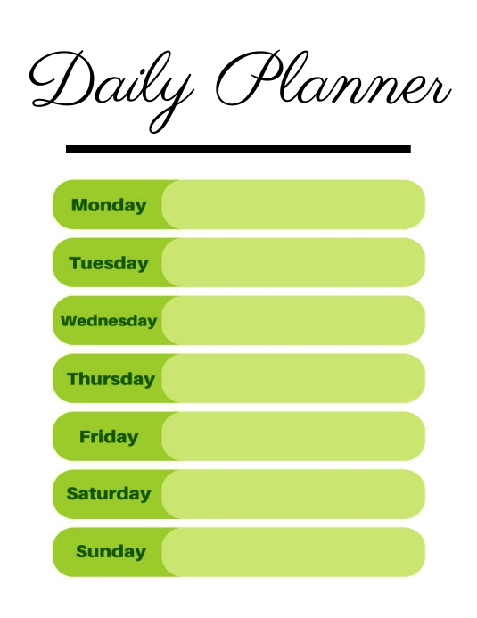 daily planner Template | PosterMyWall