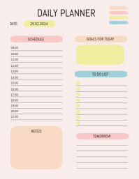 Daily Planner Template PosterMyWall