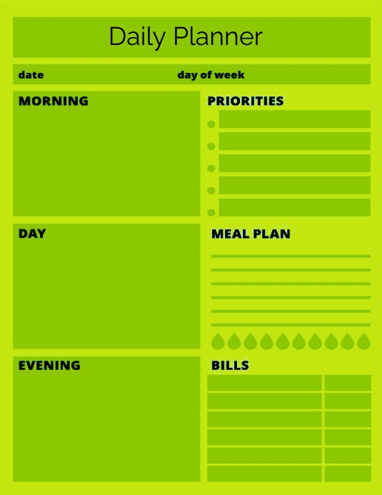 Copy of Daily Planner | PosterMyWall
