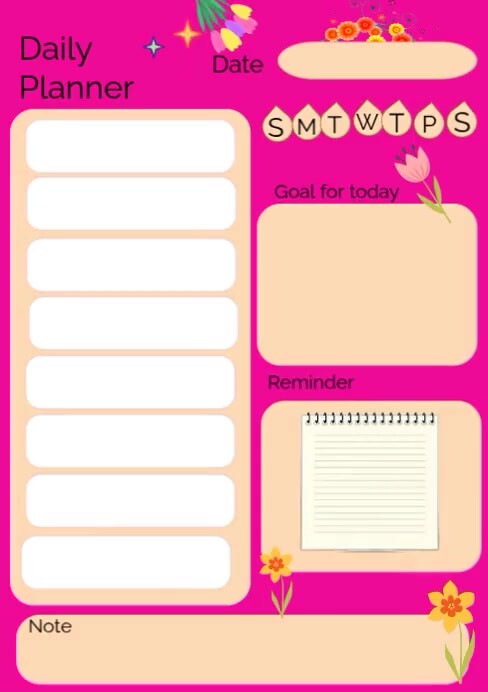 Daily Planner Template | PosterMyWall